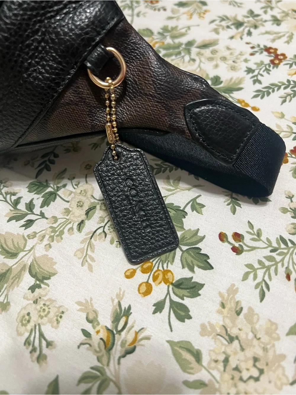Coach Brown & Black Signature Canvas Belt Bag